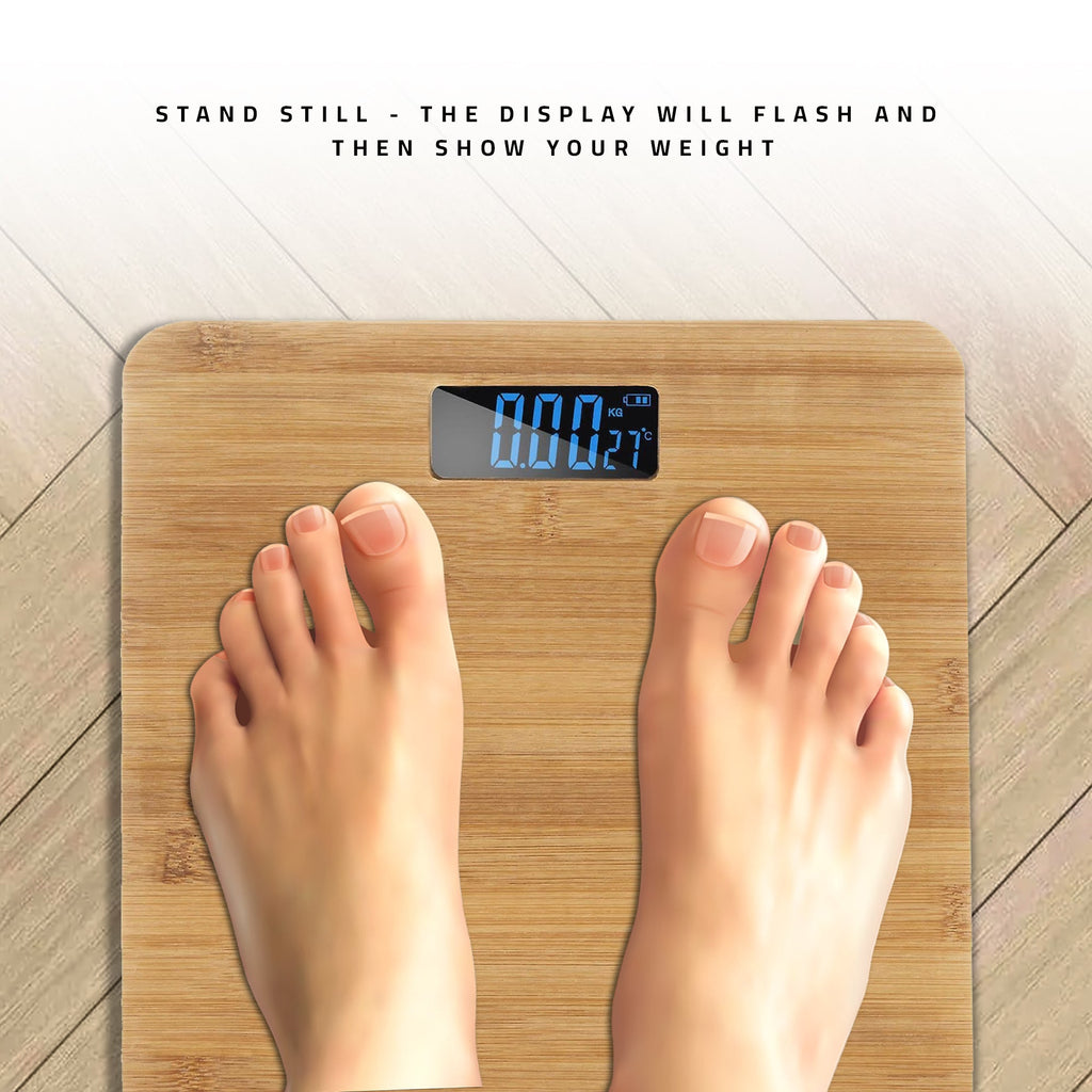 Wooden Digital Bathroom Weighing Scale ~5387