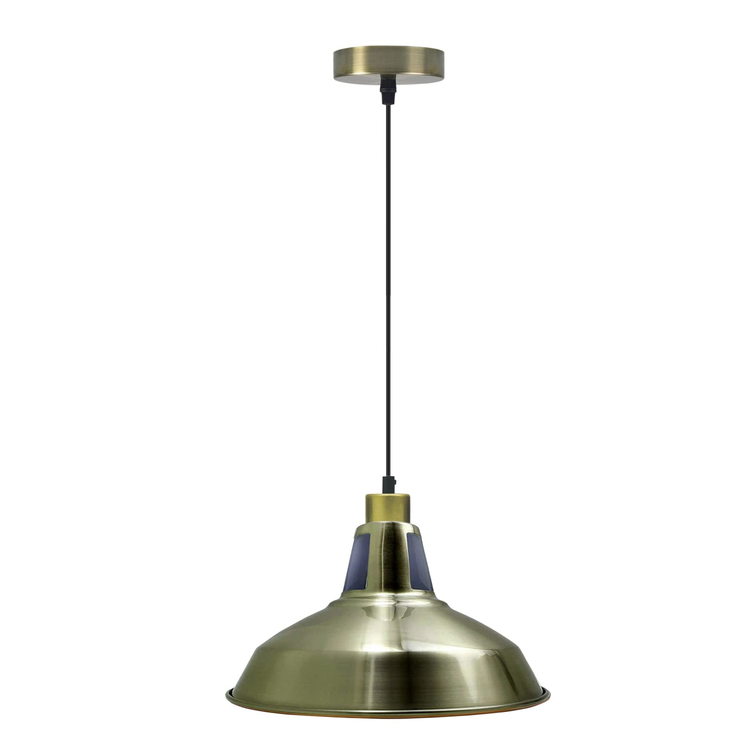 Industrial Hanging Metal Barn Slotted shade Pendant  Fitting ~5932