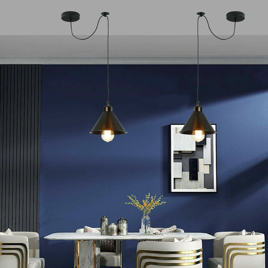 E27 Pulley Wheel Pendant Light Fitting ~6395