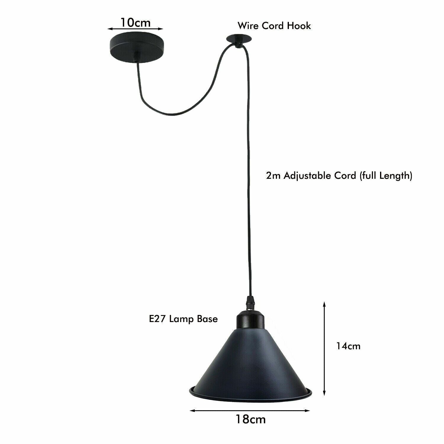 E27 Pulley Wheel Pendant Light Fitting ~6395