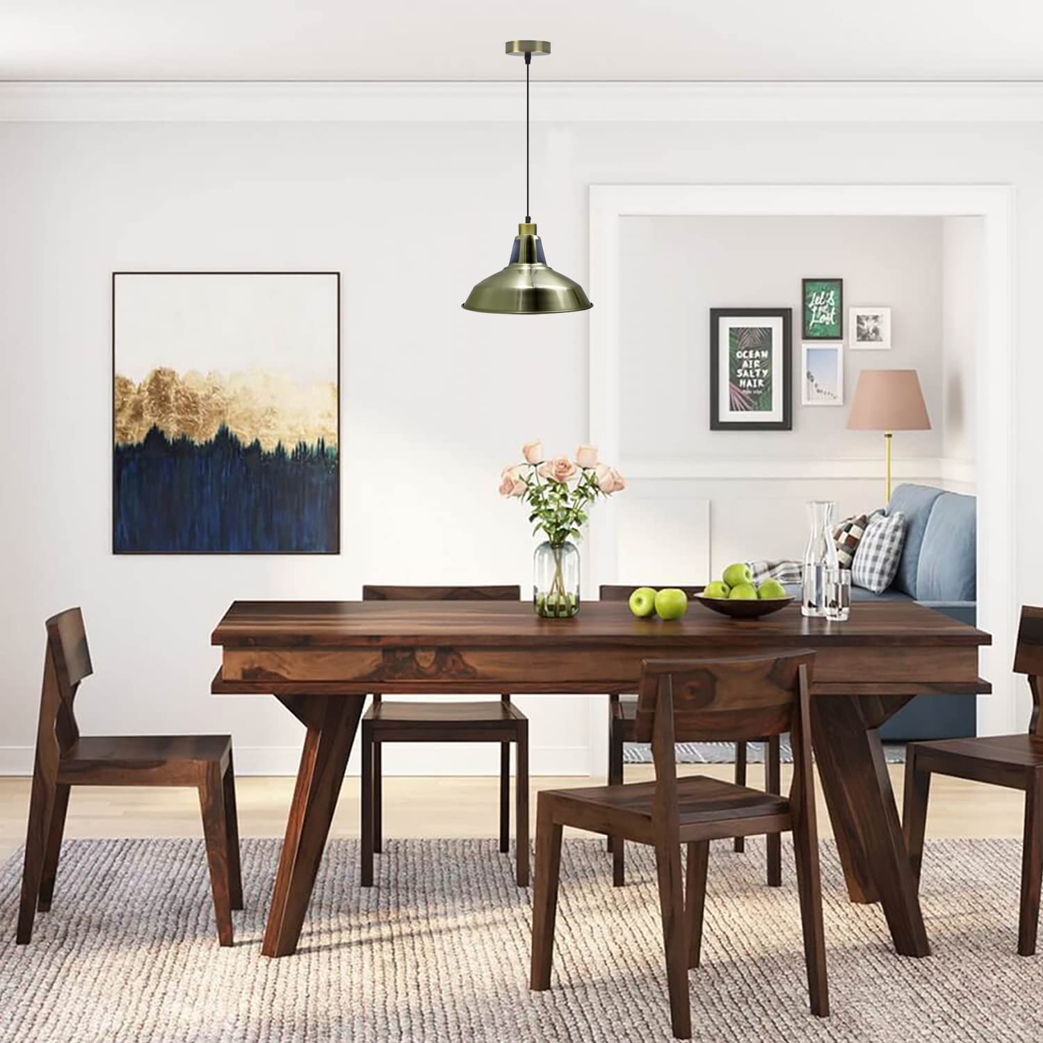 Industrial Hanging Metal Barn Slotted shade Pendant  Fitting ~5932